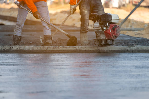 Concrete walkway installation